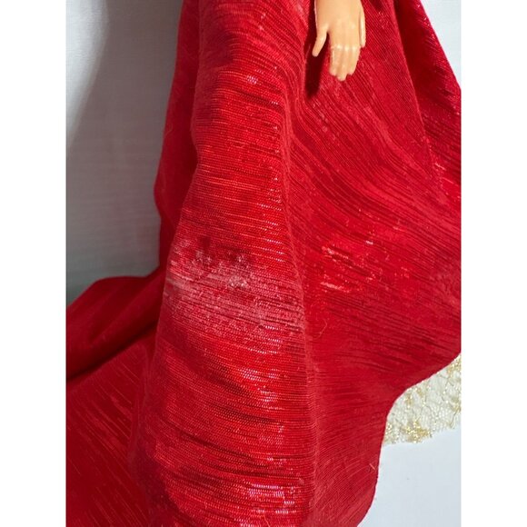 Barbie Doll With Red & Gold Evening Gown  Limited Edition Collectible 2014? - Picture 4 of 10